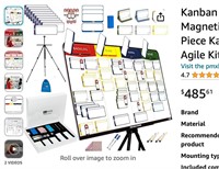Kanban Board Magnetic, Scrum Board Magnetic Kit