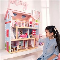 KidKraft Chelsea Doll Cottage Wooden Dollhouse wit
