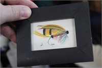 SIGNED BAKER FLY FISHING LURE PAINTING -MINI
