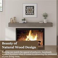 Fireplace Mantel | 60" W Wood Floating Shelves |
