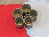 Vintage Somayaki Crackle Glaze Porcelain Cups/Mugs