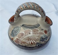 Vintage Mexico Pottery small (wedding?) jug.