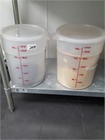 22 qt. food bins with product