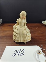 Vintage Chalkware Girl Figurine