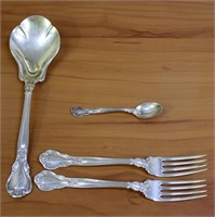 Vintage Set of 4 Piece Gorham Chantilly Sterling S