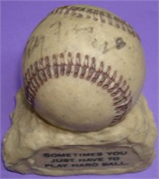 Hand Signed Auto Ceramic Baseball (UNKNOWN #28)