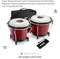 Eastar Bongo Drums 6" and 7" Congas Drums