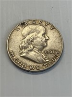 1961 D Franklin Silver Half Dollar