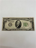 Federal Reserve Note 1934 A $10