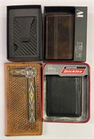 (2) Leather Wallets (1) RFID Clip & (1) Leather
