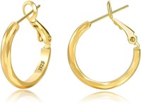 18k Gold-pl 20mm Chunky Hoop Earrings