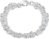 Unique Double Round Rolo Link Chain Bracelet