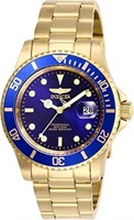 Invictra Pro Diver Gold-tone Blue Dial Men's Watch