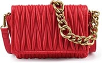 Montana West Ruby Red Quilted Women's Purse