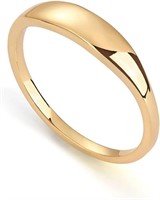 14k Gold-pl Chunky Signet Women's Ring