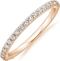 14k Gold-pl. .50ct White Sapphire Eternity Ring