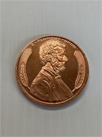 Lincoln 1oz Copper Round