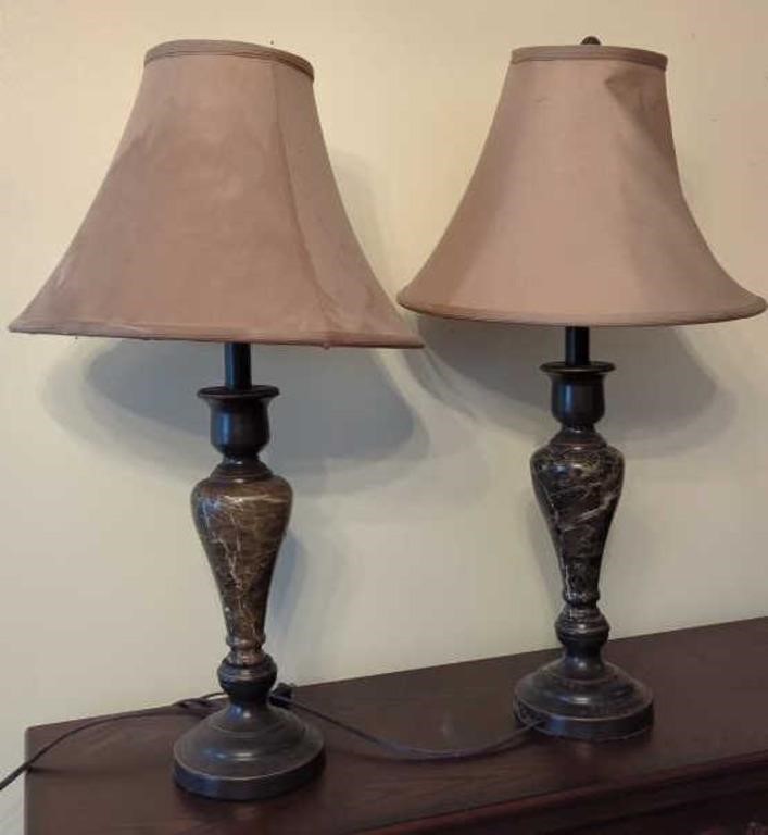 (2) Match Table Lamps