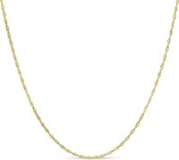 18k Gold-pl. Twisted Curb Singapore Chain Necklace