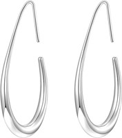 Classic Oval-shaped Half Open Earrings