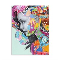 Young Lady Canvas Wall Art: Fashion Women