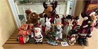 Lot of 16 Assorted Christmas Home Decor Figurnes