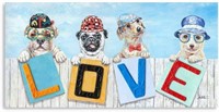 B BLINGBLING Love Wall Art for Home Dog Poster