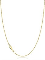 18k Gold-pl Cable Chain Necklace 14"