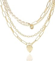 Beautiful Gold-pl. Boho Multi Layered Necklace