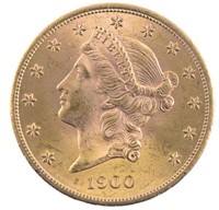 1900 Liberty Head $20 Double Eagle Gold Coin
