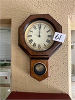 Antique Wall Clock As Is