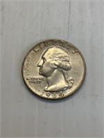 1964 D Washington silver quarter