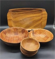 Wood Serving Bowls & Tray