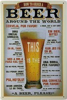 NEW-Beer Order Vintage Metal Sign 8x12