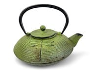 Vintage Japanese Cast Iron Dragonfly Tea Pot