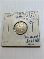1865 silver 3 cent piece