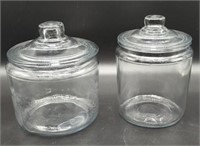 (2) Clear Glass Canisters