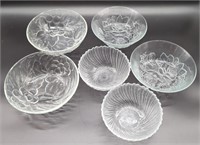 (6) Assorted Small Glass Bowls