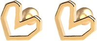 Minimalist Gold-pl. Tiny Heart Earrings