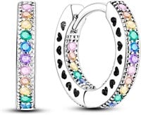 Pretty .88ct Gemstones Inside-out Hoop Earrings