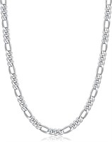 Stainless Steel 5.5mm Figaro Chain Necklace