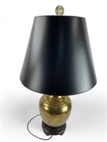Brass large Asian inspired lamp.  Ginger jar