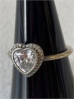 Silver Heart Ring Marked 925
