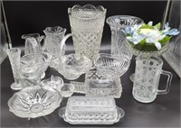 Assorted Cut Glass Pieces