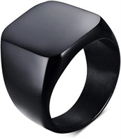 Black Square Signet Men's Ring
