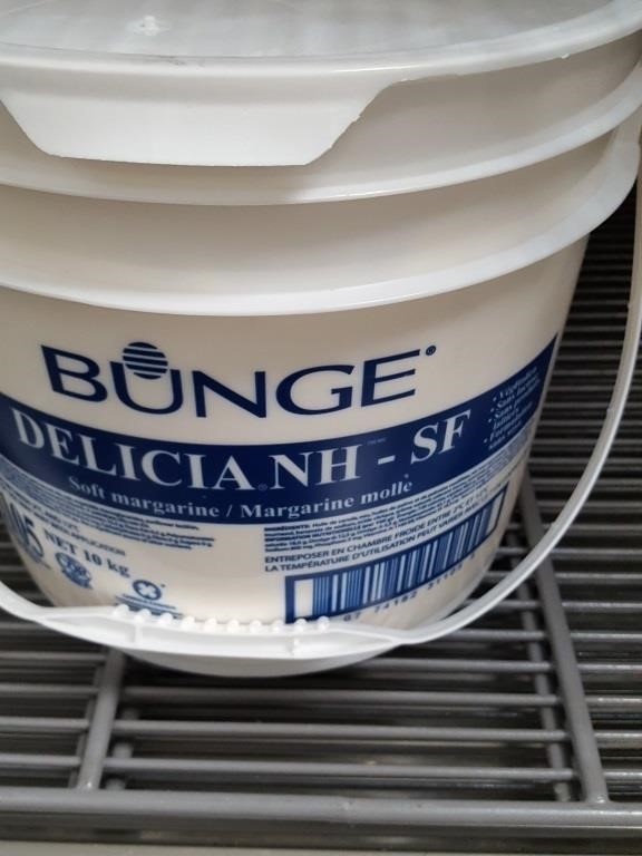 nearly full 10 kg pail soft margarine