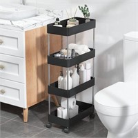 UDEAR Slim Storage Cart,4-Tier Black