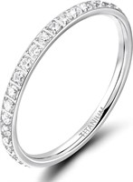 Exquisite .80ct White Sapphire Eternity Ring