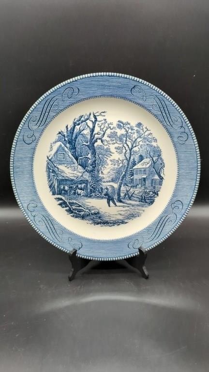 Currier & Ives " A Snowy Morning" Platter
