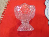 Vintage Imperial Clear Glass Pedestal Compote